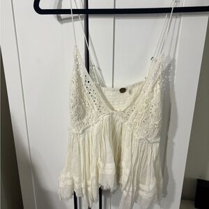 Chic Lace-Accented White Camisole
